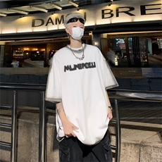 C428-P38美式潮牌宽松短袖男2024夏季新款高街小众休闲T恤现货，男装T恤，星座512-6