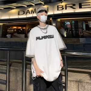 C428-P38 美式潮牌宽松短袖男2024夏季新款高街小众休闲T恤 现货图片