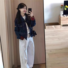 牛仔外套男女秋季2025新款韩版宽松百搭美式复古牛仔上衣网络图，男装工装外套，星座410-6（原星座1304-1）