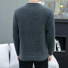 圆领毛衣男加绒加厚一体绒卫衣秋冬季百搭毛线针织衫8861-P55元，男装针织衫/毛衣，星座1706