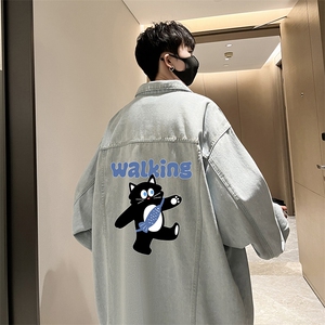 牛仔夹克男大码牛仔外套男茄克 NJ77387-P60图片