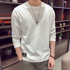 2021春新款男士长袖T恤春季潮流打底衫棉衣服体桖内搭DS329TP30，男装T恤，电商A102