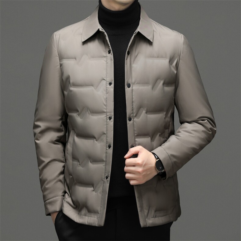 CSYR98203钱塘2020-2冬季厚款商务休闲翻领中年男士羽绒服P185,男装羽绒服,钱塘207-2