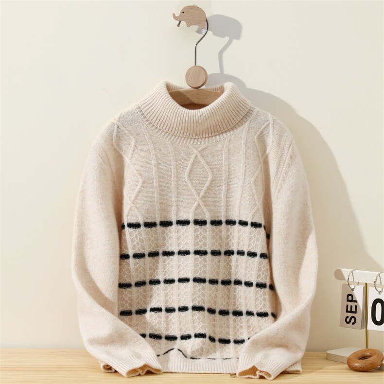 新款该库备份条纹，童装儿童羊毛衫，冰晶童装