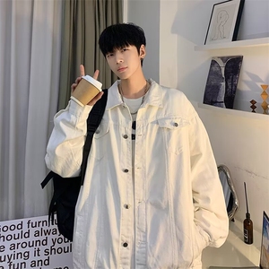 GH0705-P62工装牛仔外套男春秋美式复古水洗痞帅高街vibe翻领夹克图片