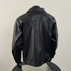 潮青少年秋季休闲刺绣字母PU皮夹克外套男机车皮衣翻领HH3325P57，男装皮衣，星座1013-5