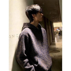 现货 莫奈紫小香风针织卫衣男W249特P60图片