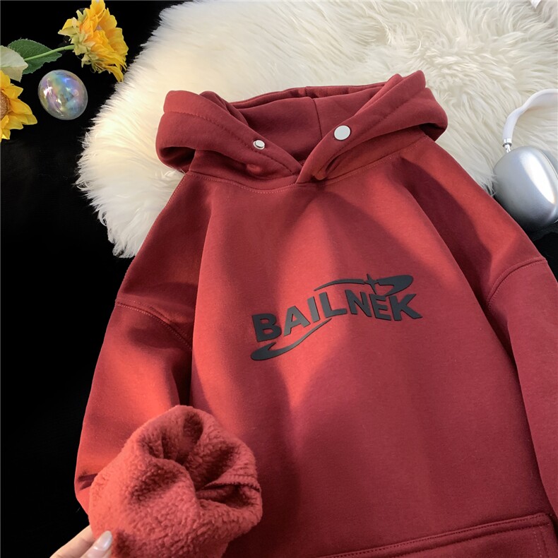 2025冬装硅胶字母加厚摇粒绒连帽卫衣A025-W690-P50加绒60控68，男装卫衣，电商A025