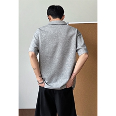 2026夏季新款港风内景大码翻领个性短袖M-5XHT26248-特P20，男装T恤，电商A022