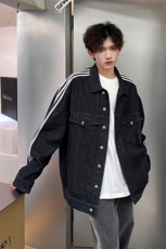 春装个性潮男时尚潮流水洗牛仔外套2色A071-N01-P95，男装工装外套，电商A071