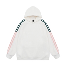 光板得物\唯品二开三条杠撞色拼接插肩袖连帽卫衣A71P38，男装卫衣，电商A247B