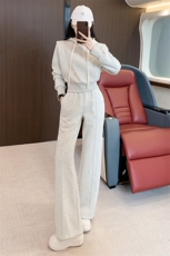 早秋新款女时尚收腰连帽卫衣阔腿裤套装，女装套装/套裙，江南