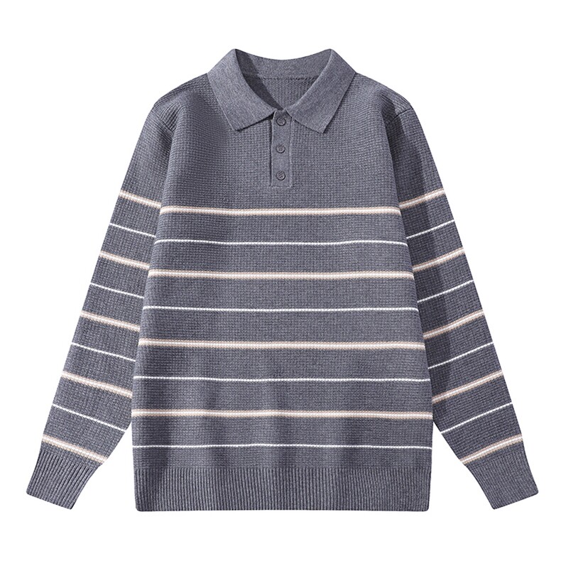 8760-P472025秋季时尚毛衣针织衫衬衫领男士长袖套头，男装针织衫/毛衣，电商A113
