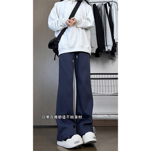 高品质65%棉 纯色简约vibe拼接感裤运动裤情侣 5Q2115-TP24不图片