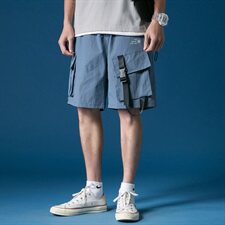 【】A003-HK7119-P48夏装新款个性扣带时尚休闲短裤蒙马特，男装休闲裤，电商A003