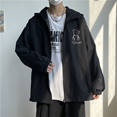 冲锋衣男士潮牌宽松连帽登山服秋冬新款美式工装夹克外套W003/P48，男装夹克，星座506