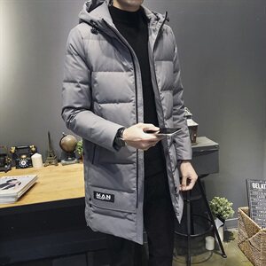 男士加厚羽绒服2020冬季新款中长款连帽潮流休闲外套DS273T图片