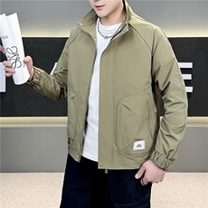 春季夹克上衣外套立领咖啡色JK8509-P85，男装夹克，星座1012-1