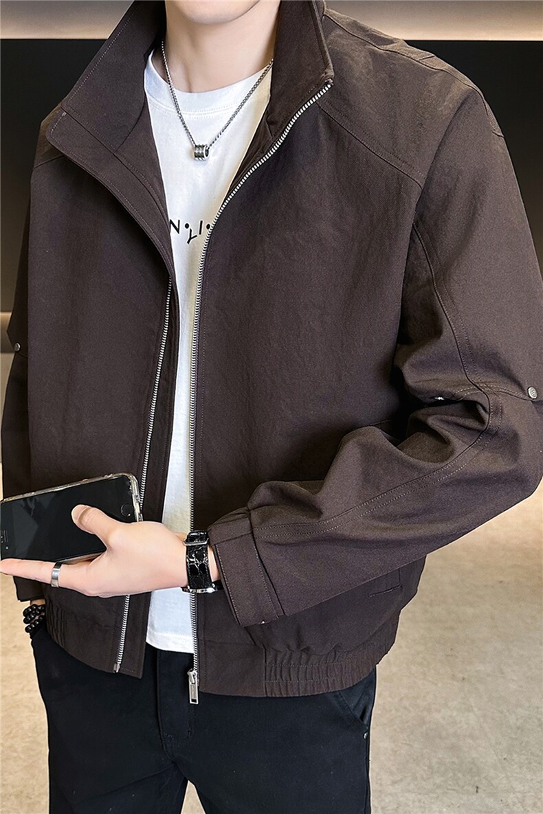 2026新款春季夹克外套男款痞帅高级感休闲衣服A313-26809-P115,男装夹克,电商A313