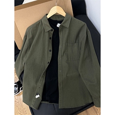 春季工装衬衫男士长袖休闲衬衣日系设计感高级情侣外套L7555-P32，男装衬衫，星座1008