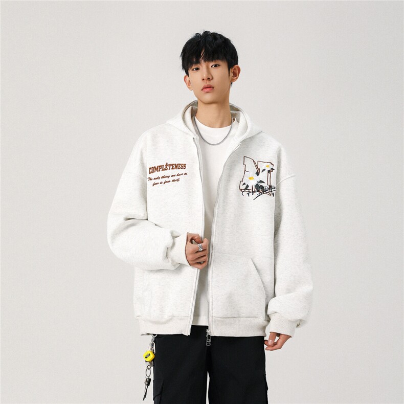 春装现货双拉头刺绣连帽上衣XZ609-WT2377-特P80-138,男装夹克,星座609