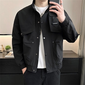 2025春季新款店主风工装休闲立领夹克潮牌外套男JK153-P115图片
