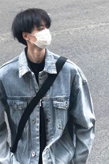 秋季牛仔外套男潮流夹克男外套休闲中性百搭上衣JK611-P60，男装工装外套，电商D202