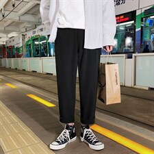 新款2022冰丝裤新款休闲运动九分裤舒适直筒裤1216-特批：20，男装休闲裤，星座718-1