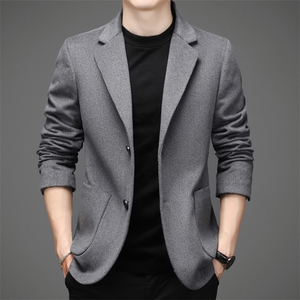 2001男士2023秋新款长袖西服休闲外套单装毛呢西装P185图片