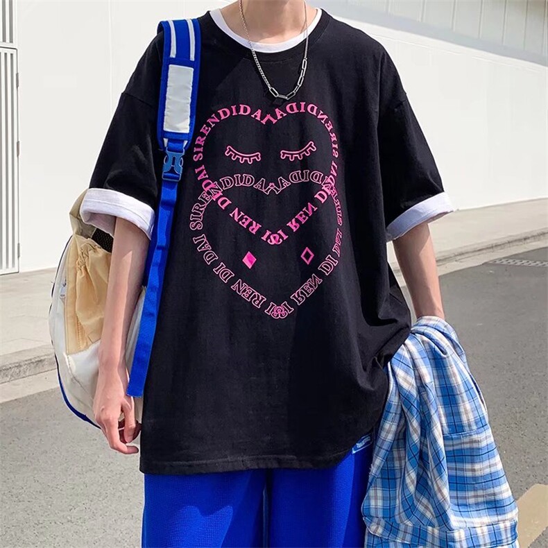 男潮流夏季圆领T恤宽松短袖T527P30,男装T恤,星座1116-2