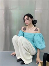 【DAVIDA】简约纯色泡泡袖小衫，其它，DAVIDA