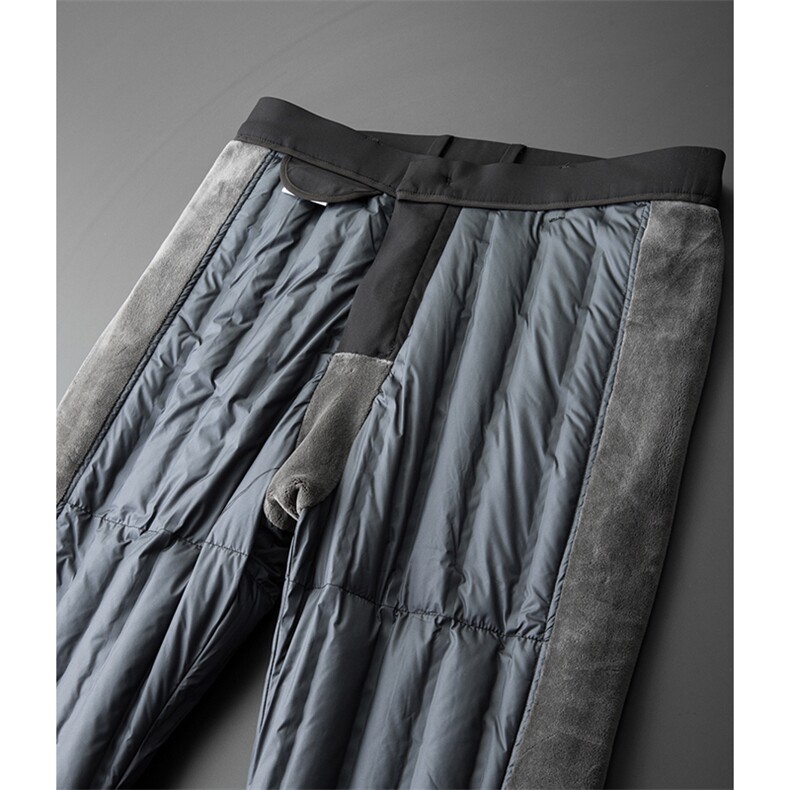 D-PK9780男式冬季新款时尚羽绒裤修身百搭加绒加厚保暖休闲裤P145，男装棉裤，电商B360