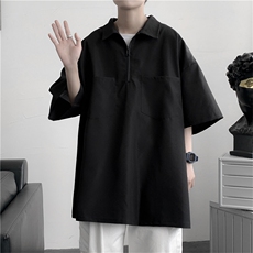 2025夏装工装衬衫男短袖衬衣宽松休闲衬衫C203P35，男装T恤，电商C323