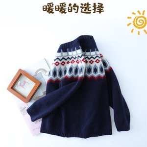 羊绒 儿童加厚复古提花毛衣 保暖舒适 高品质童装图片