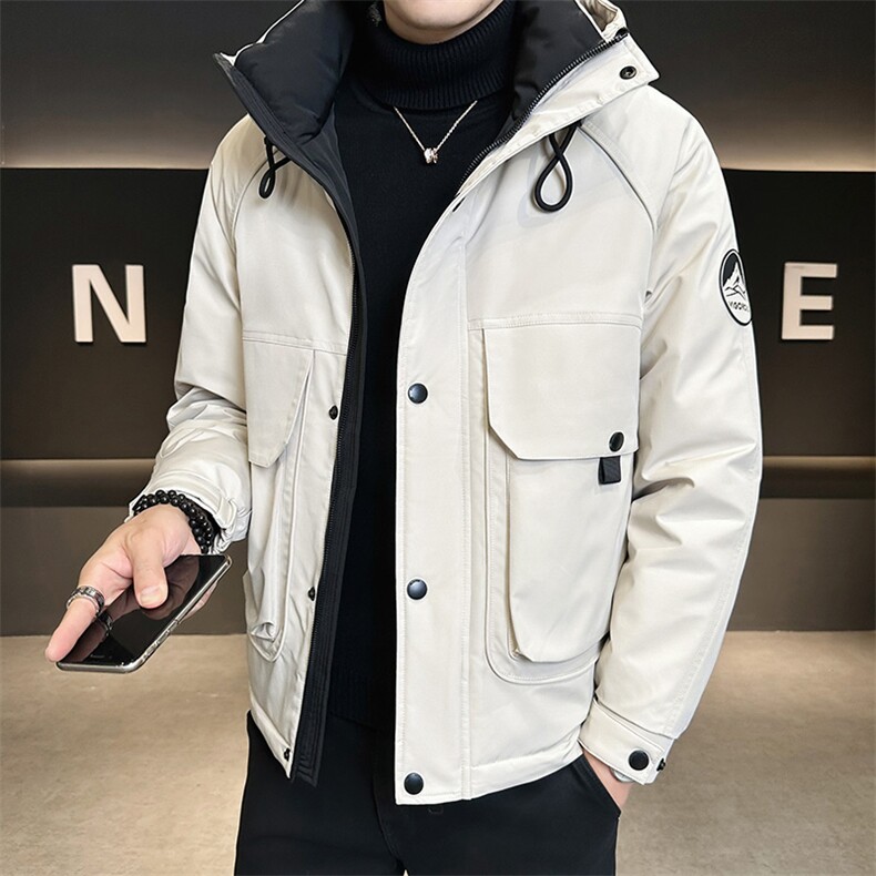 新标90鹅绒服2025年连帽机能潮流保暖羽绒服男YR6061-P270,男装羽绒服,电商D240-242