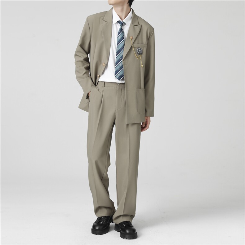 学院风dk制服红西服外套休闲痞帅毕业拍照校供高级西装班服,男装西服,星座410-6（原星座1304-1）