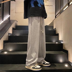 2024春新款 港风  发泡字母印花宽松阔腿休闲运动裤 K302-P40控75图片
