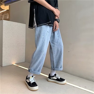 美式牛仔裤男春秋新款休闲直筒裤K907P36图片