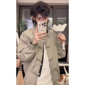 【有货】DJK611-P55春秋新中式复古盘扣百搭潮外套男女工装夹克图片