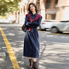 法式披肩女装连衣裙女装2025秋季新款时尚气质收腰显瘦两件套潮，女装连衣裙，E百度