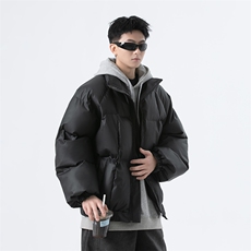 档口图吐司方格pu皮蓬松保暖棉服防水棉衣M2509-P95，男装棉衣，星座1213