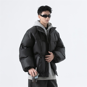 档口图 吐司方格pu皮蓬松保暖棉服防水棉衣M2509-P95图片