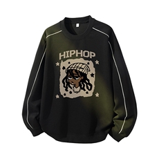 得物供货、复合重磅420克现货圆领卫衣宽松HD019-1-YLT25269-P35，男装卫衣，电商019-1