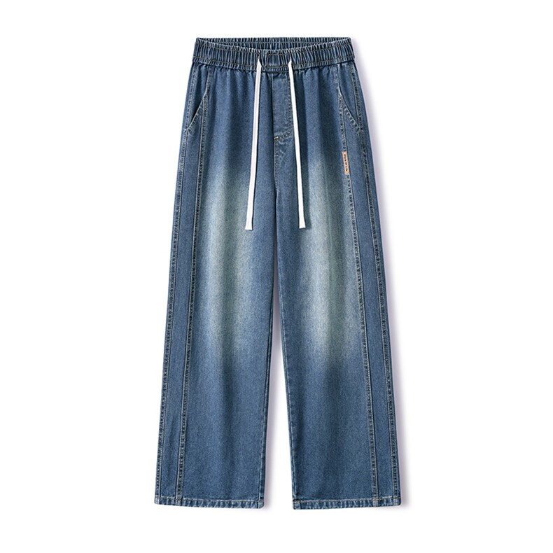 【现货】秋季新款美式复古工装拼接牛仔宽松直筒休闲裤阔805-P44，男装工装外套，星座1006