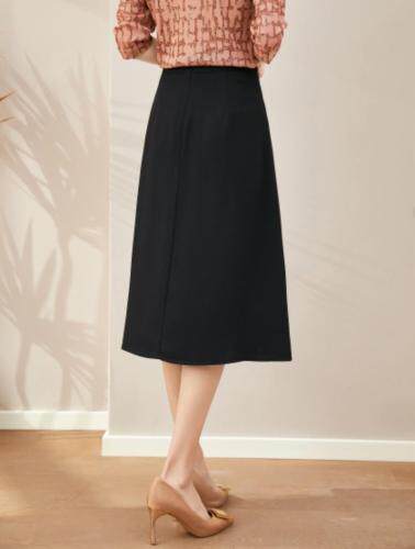 2021秋季新品韩版中长款半身裙，女装半身裙，秋子丰色(1F)