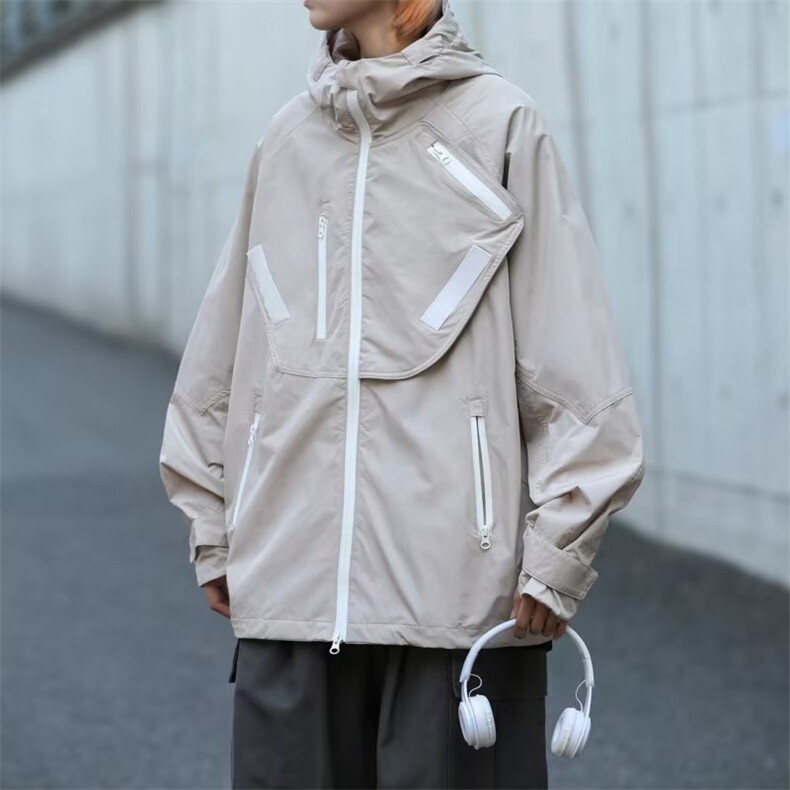 户外冲锋衣外套男女潮牌ins小众高街防风衣夹克JK85-P70图片