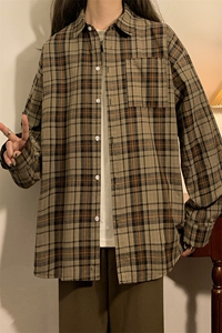 春秋季衬衫新款宽松休闲男女同款衬衣XZ102B-1-CS2566P45图片