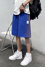 条纹拼接短撞色男士短韩版港风夏季五分休闲中裤DK020p35限49，男装休闲裤，电商A089-1