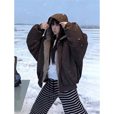 两面穿现货重磅短款座山雕棉衣男女双面穿毛毛绒棉服加厚外套，男装棉衣，电商A486-1