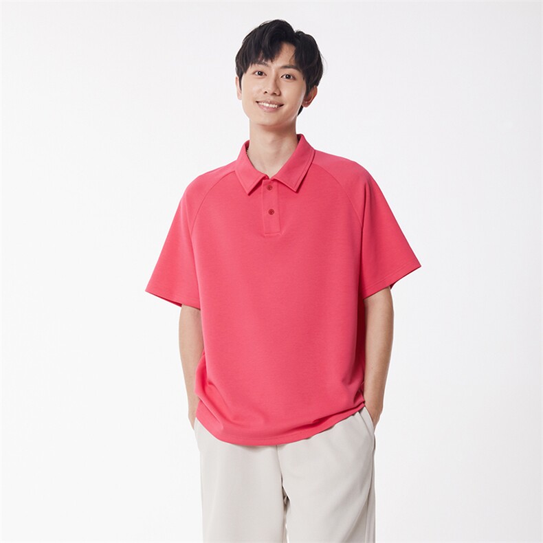百搭纯色POLO衫男女款大版纯棉打底衫团体班服高克重 品质图片